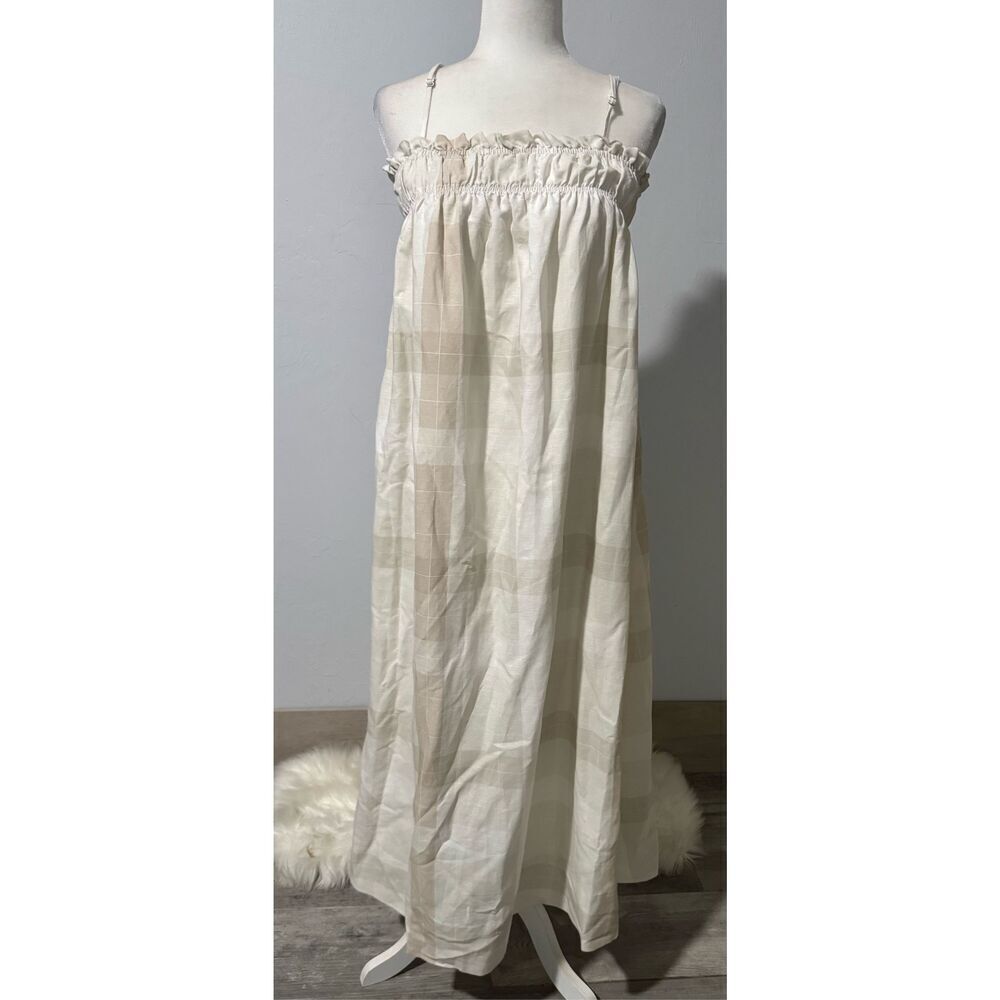 Charlie Holiday linen cotton blend sleeveless maxi dress 8